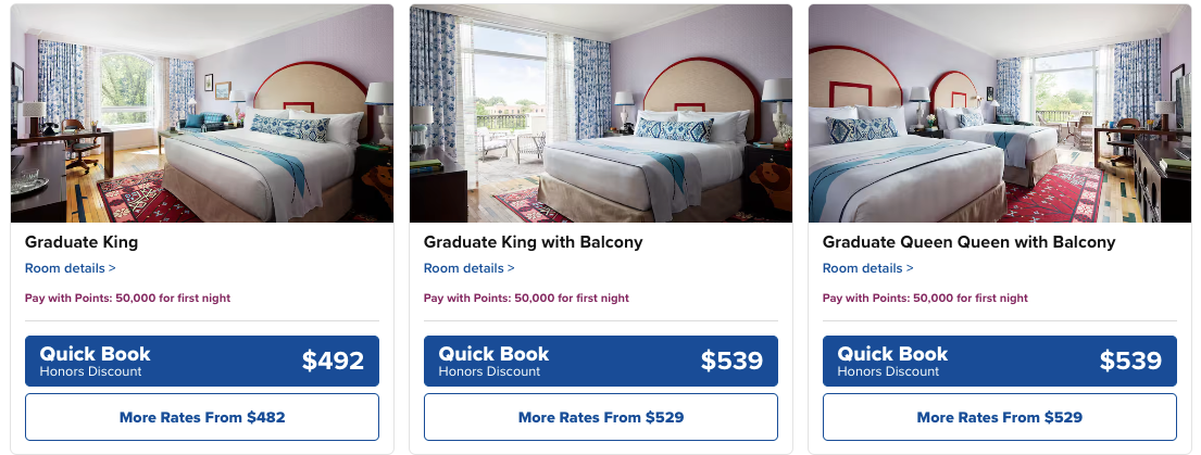 Graduate Hotels Pricing Hilton points