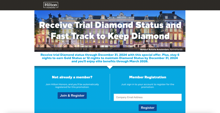 Hilton Diamond Promo Hilton Diamond Promo