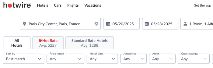 Hotwire Hot Rate Hotwire Hot Rate