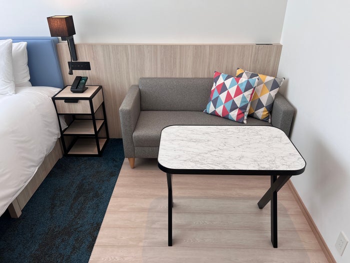 Hyatt House Tokyo Shibuya guest room sofa seating area Hyatt House Tokyo Shibuya guest room sofa seating area