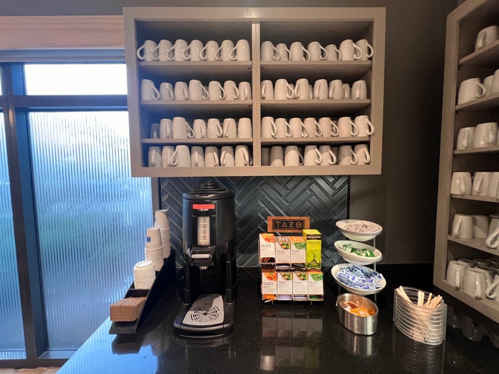 Hyatt Place Orlando Airport breakfast coffee station Hyatt Place Orlando Airport breakfast coffee station