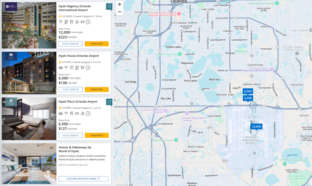 Hyatt hotel options near Orlando Airport