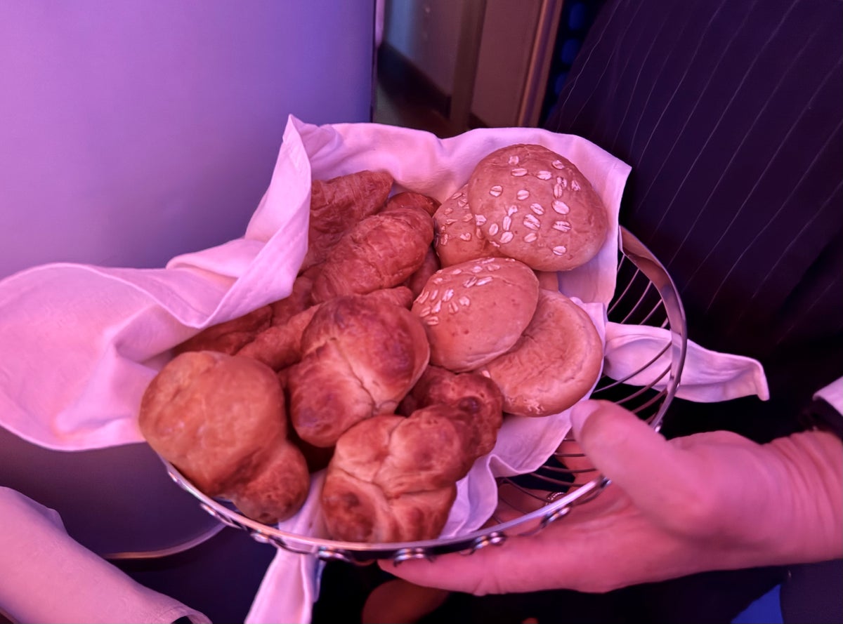 KLM business class croissants