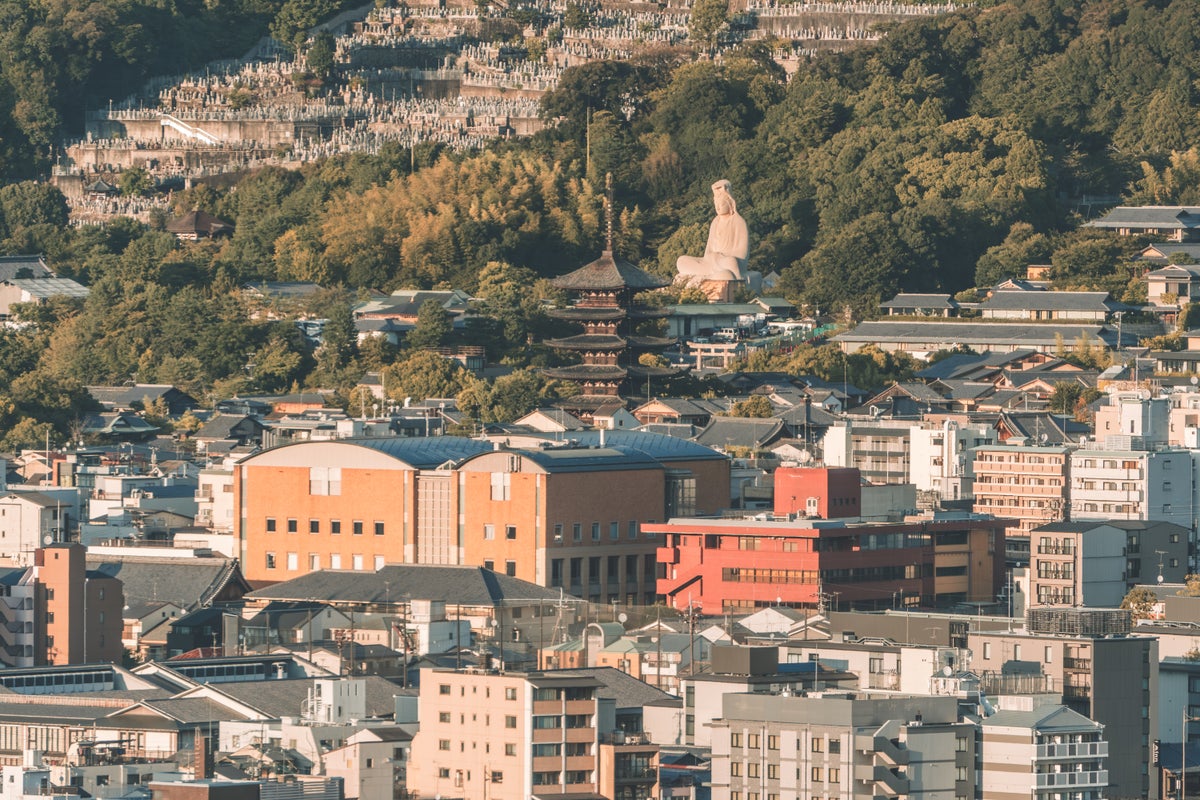 Kyoto city from top of Kyoto Tower