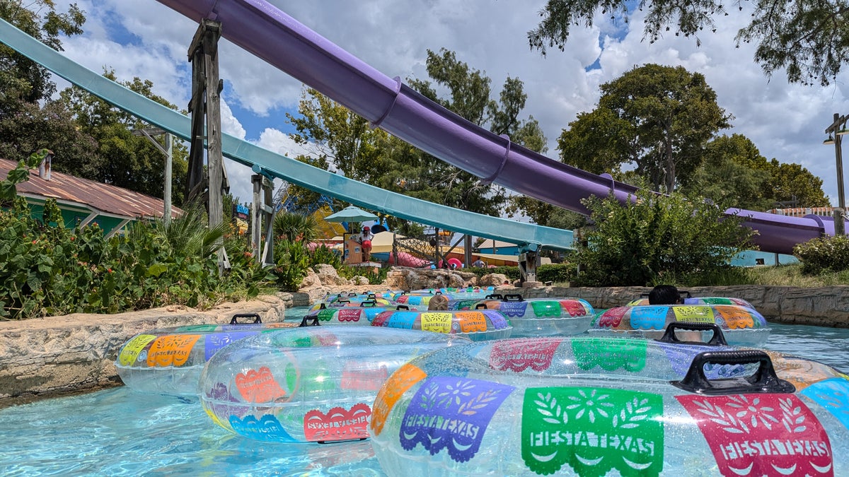 Lazy river at Six Flags Fiesta Texas Hurricane Harbor