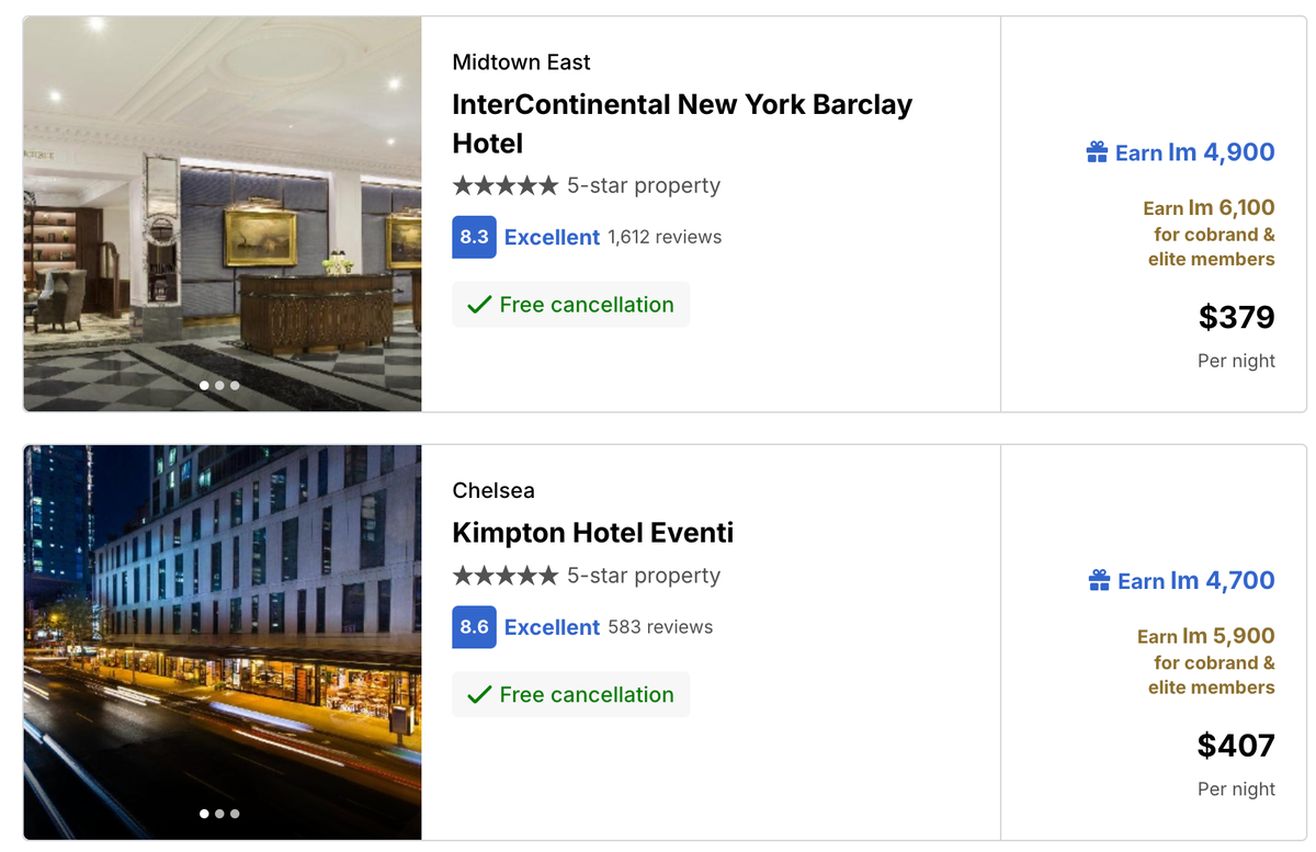 LifeMiles Hotels New York City Rates