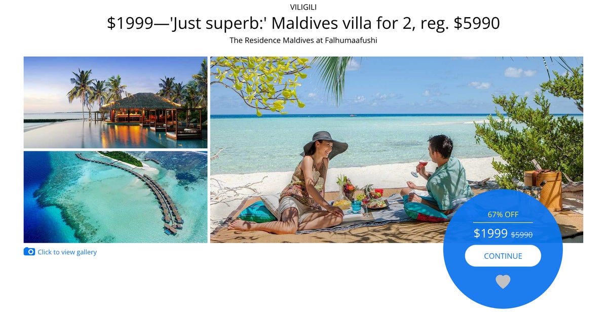 Maldives resort deal travelzoo