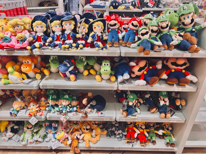 Mario stuffed toys at Nintendo Osaka Mario stuffed toys at Nintendo Osaka