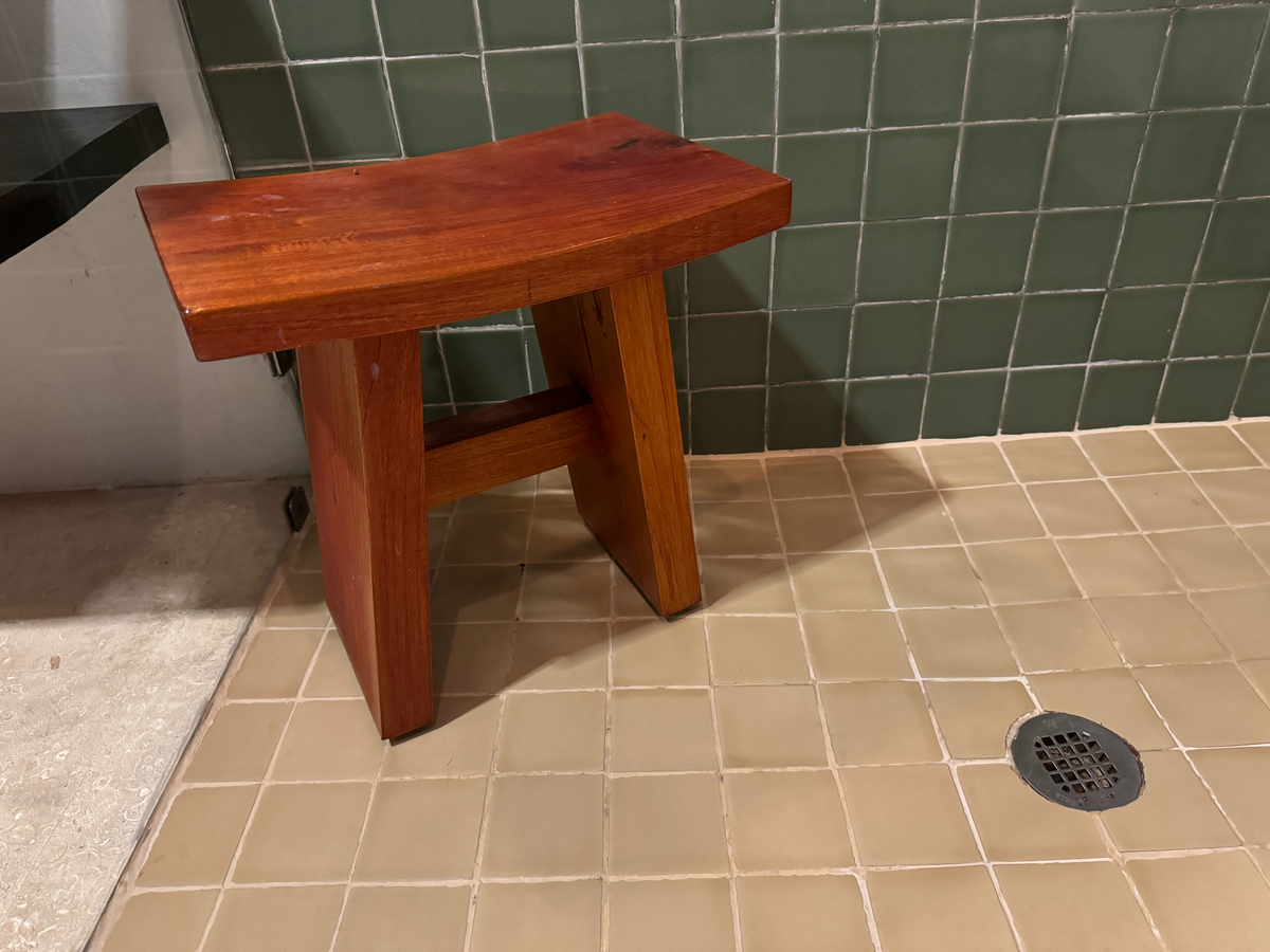 Matachica Resort Belize Mr Mrs Smith bathroom stool