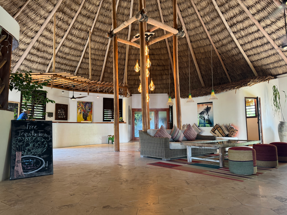 Matachica Resort Belize Mr Mrs Smith lobby