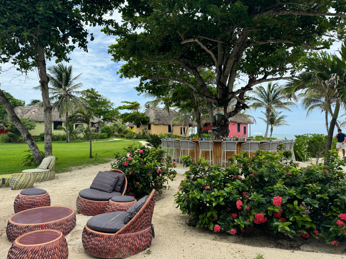 Matachica Resort Belize Mr Mrs Smith outdoor bar