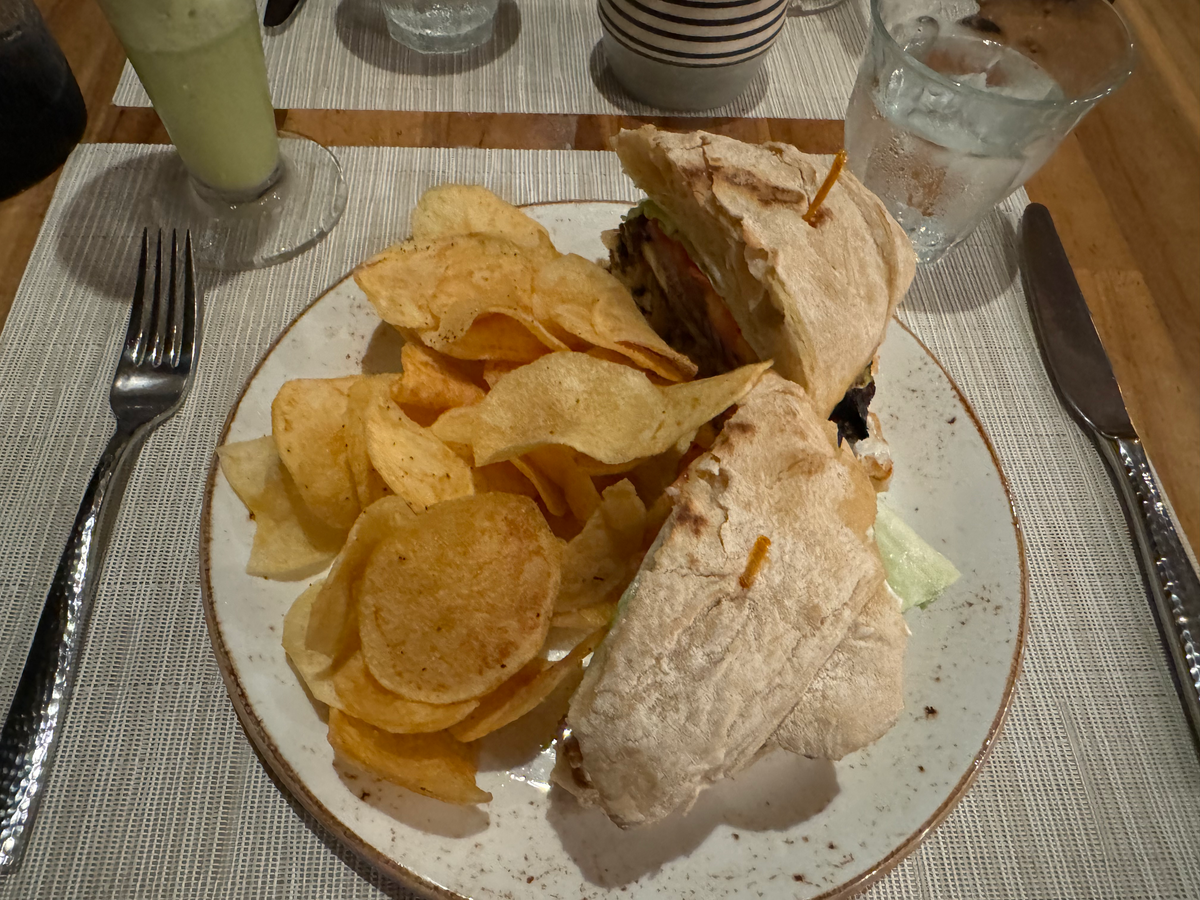 Matachica Resort Belize Mr Mrs Smith restaurant veggie burger