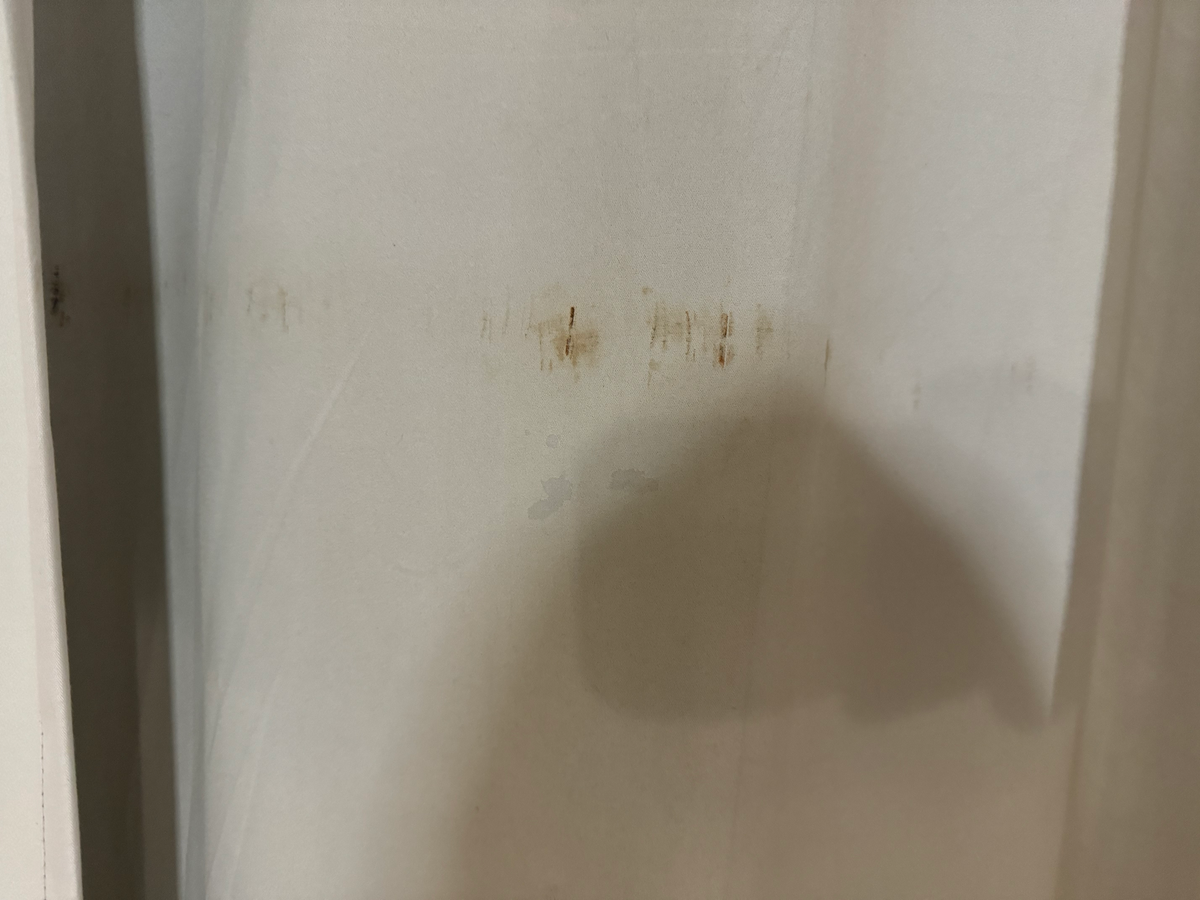 Matachica Resort Belize Mr Mrs Smith room stains on curtain