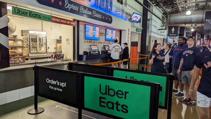 Amex Platinum UberEats Upgraded Points LLC 2 Minute Maid Park Uber Eats pickup