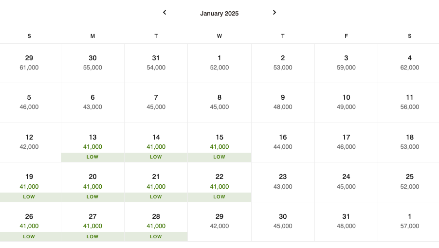 Moxy Asheville Points rates