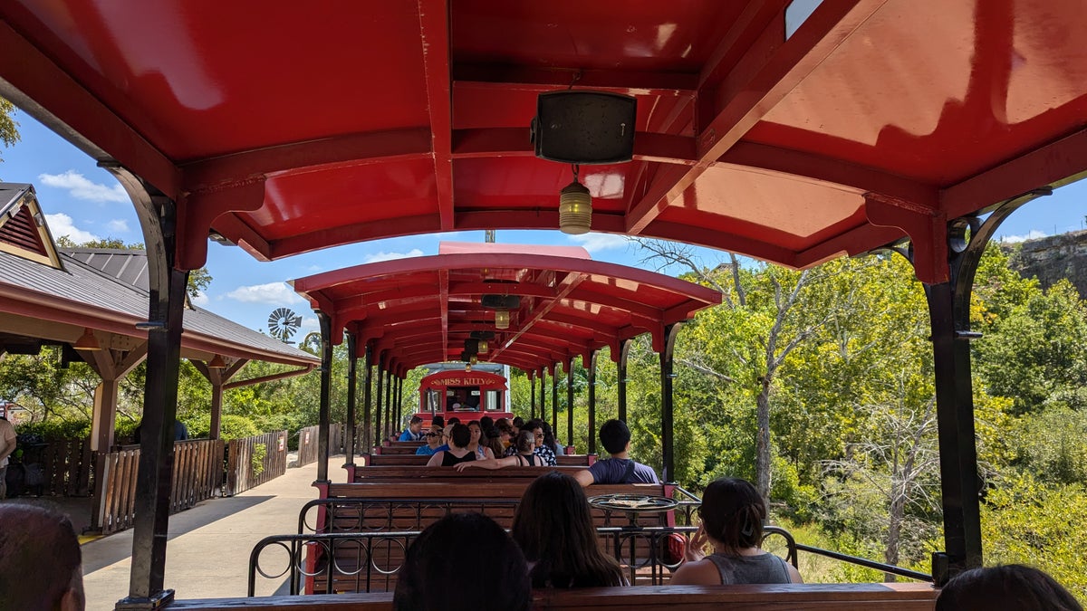 Park train at Six Flags Fiesta Texas