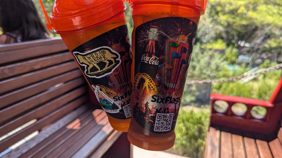 Refillable cups at Six Flags Fiesta Texas