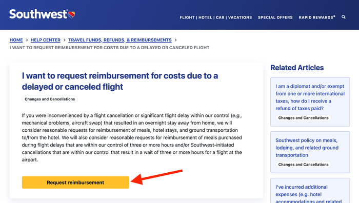 Request reimbursement for a delayed Southwest flight 3 Request reimbursement for a delayed Southwest flight 3