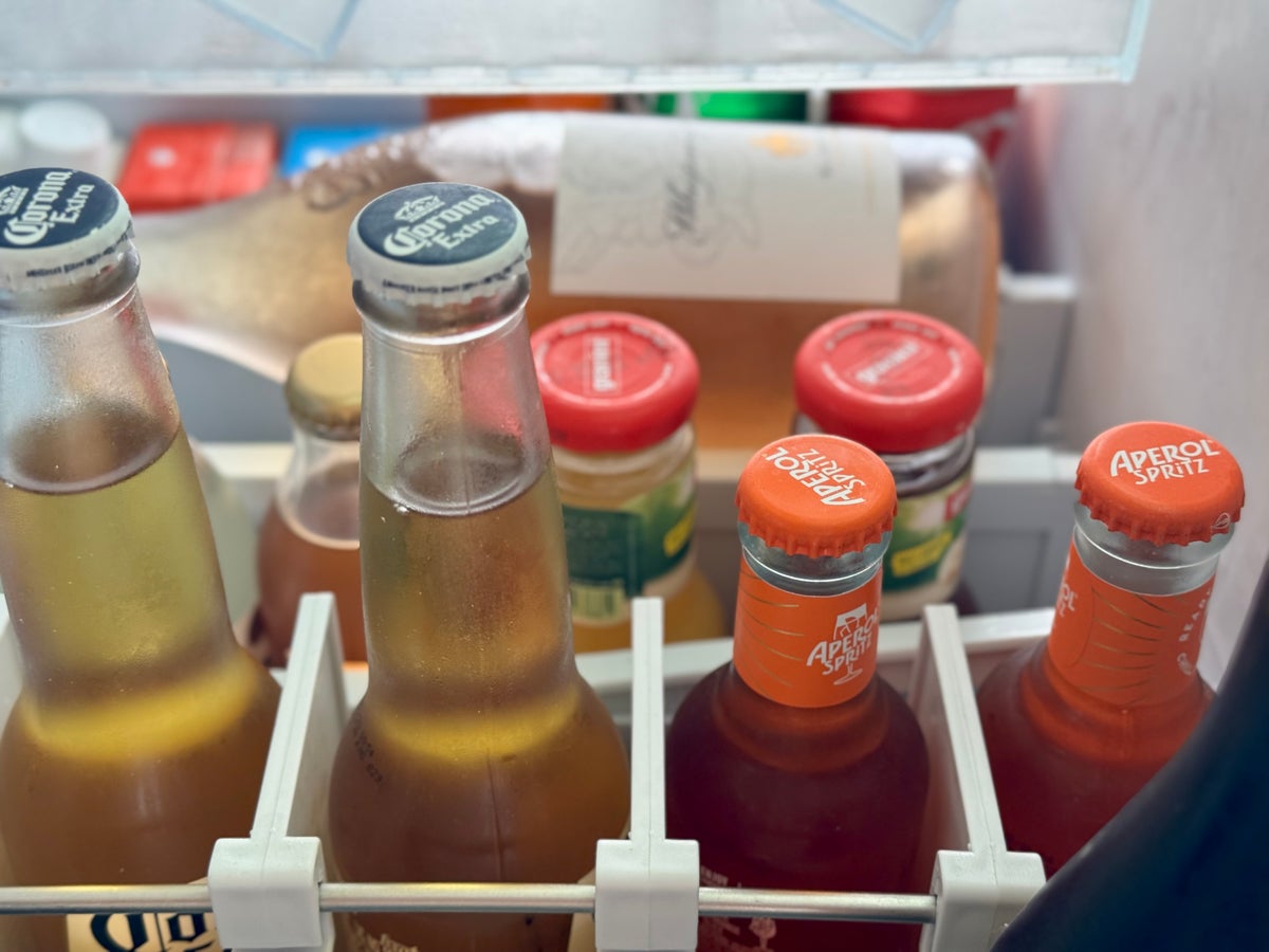 Ritz Carlton Fari Islands mini bar fridge