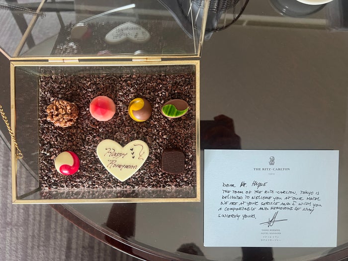 Ritz Carlton Tokyo complimentary treats Ritz Carlton Tokyo complimentary treats