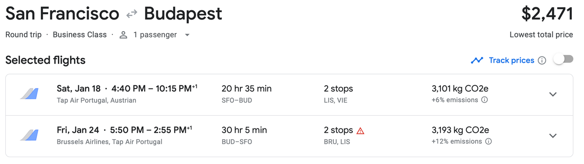 SFO BUD cash rate