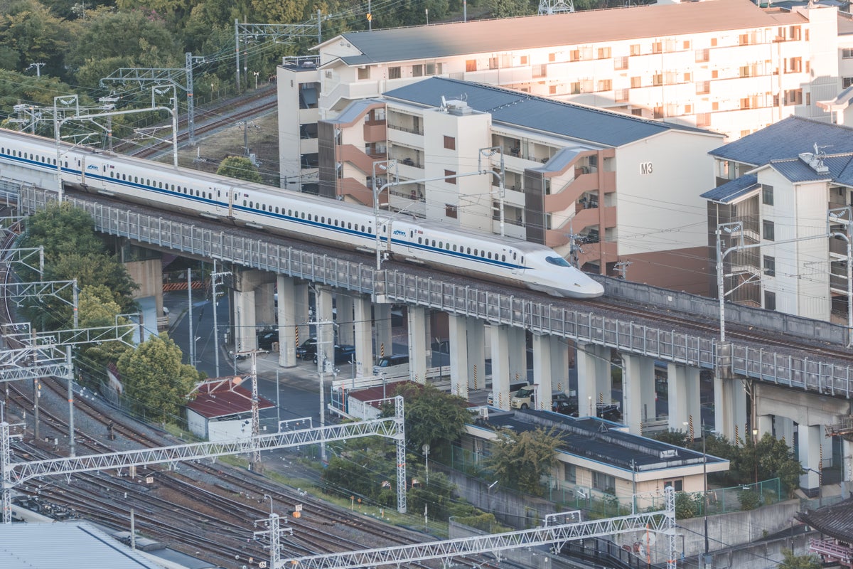 Shinkansen bullet train Kyoto