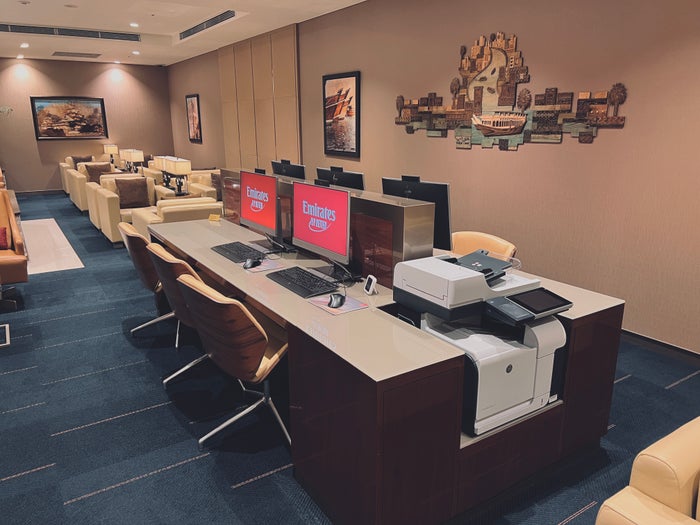 The Emirates Lounge Narita NRT business center The Emirates Lounge Narita NRT business center