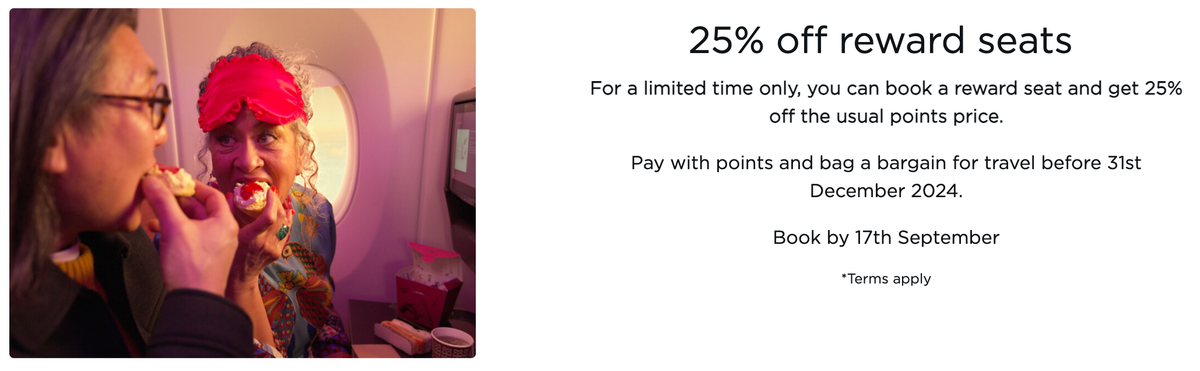 Virgin Atlantic award sale September 2024