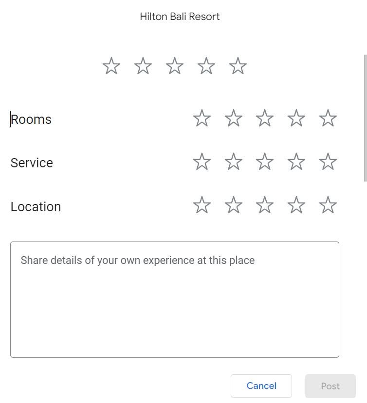 Write a Review for Google