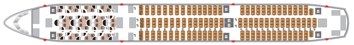 etihad b787 9 2class map