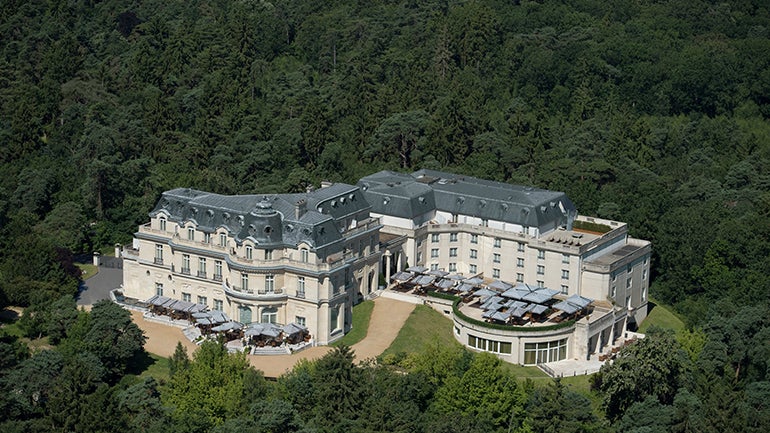 introducing intercontinental chantilly chateau mont royal aerial picture