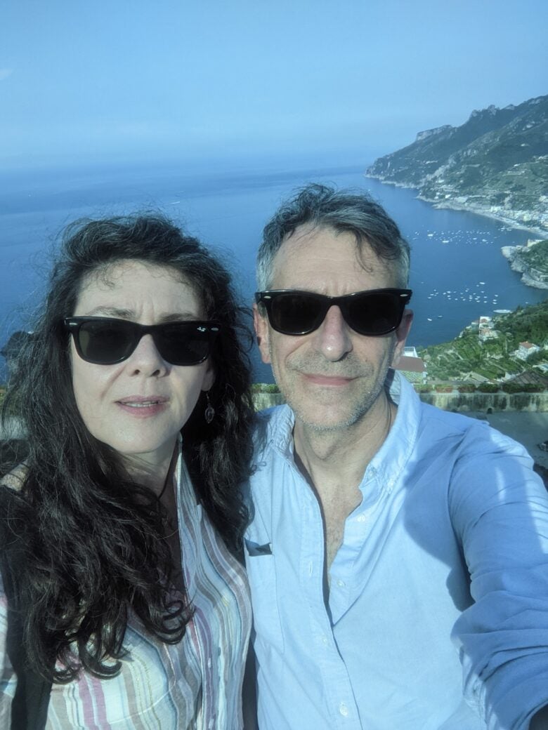 Alberto and his wife in Ravello, Italy