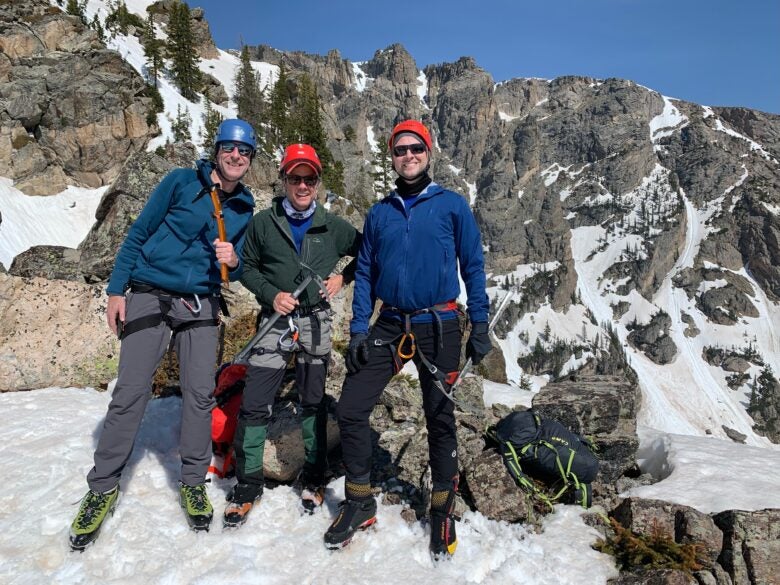 Alberto climbing Hallett Peak, Colorado