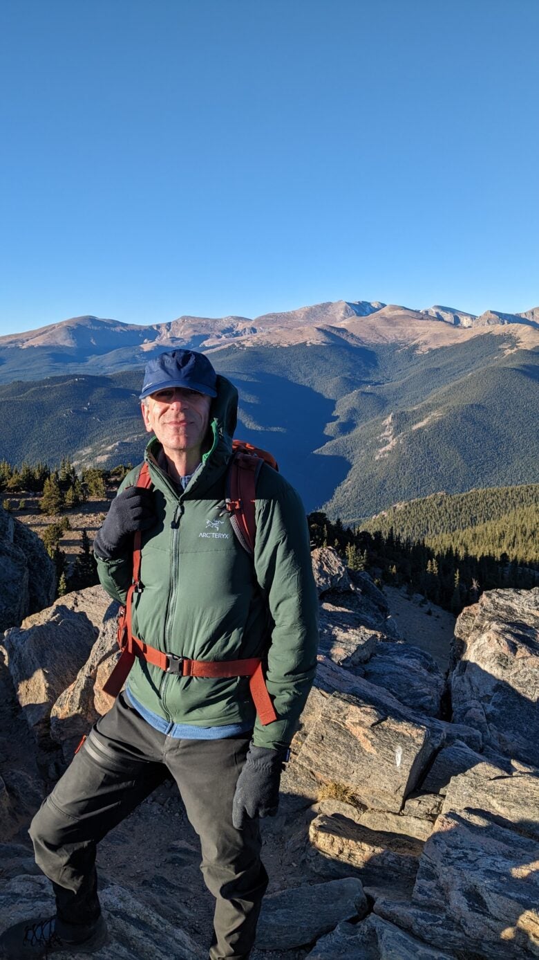 Alberto hiking in the Rockies