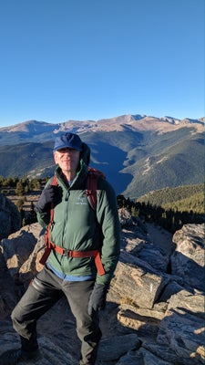 Alberto hiking in the Rockies