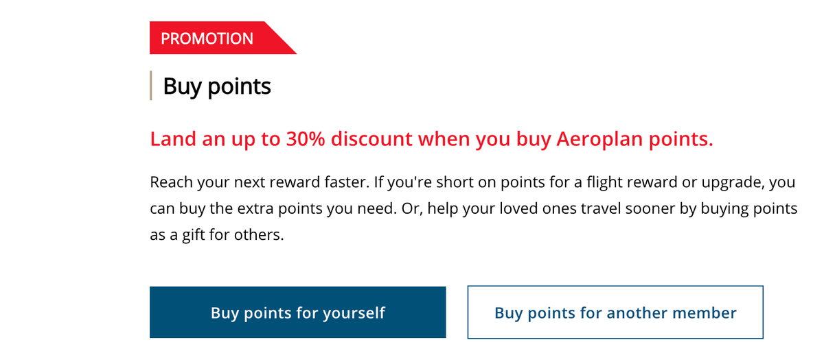 Aeroplan buy points