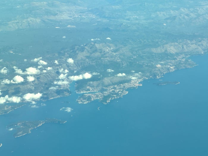 Air France Boeing 789 view of Dubrovnik