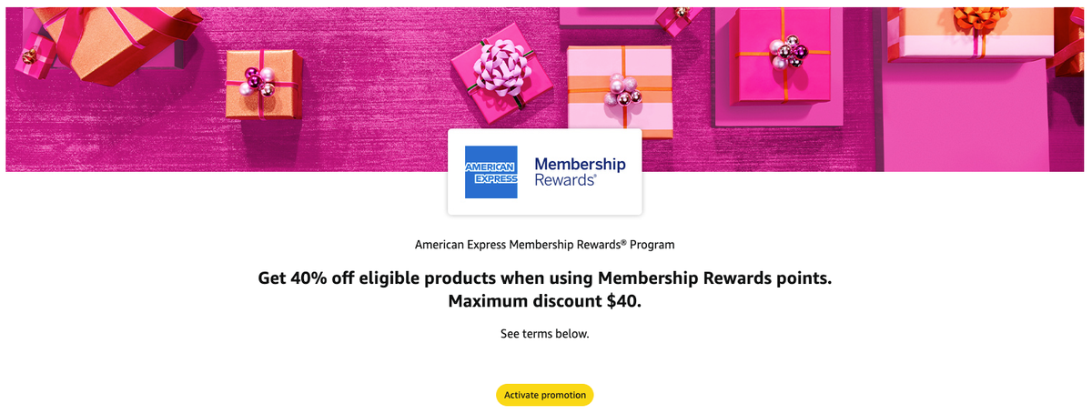 Amazon Amex Offer 40 percent