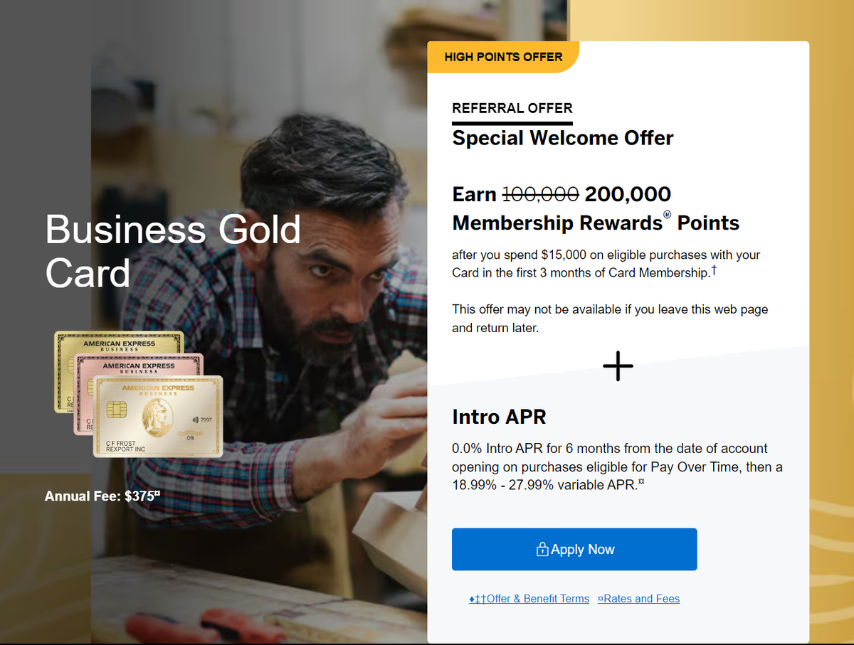 Amex Business Gold 200k referral