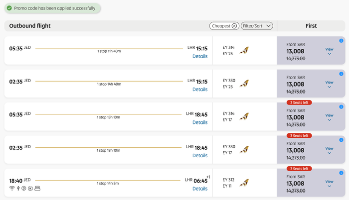 Amex Etihad discount DOH AUH LHR first class options Amex Etihad discount DOH AUH LHR first class options