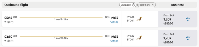 Amex Etihad discount JED AUH BOM business class Amex Etihad discount JED AUH BOM business class