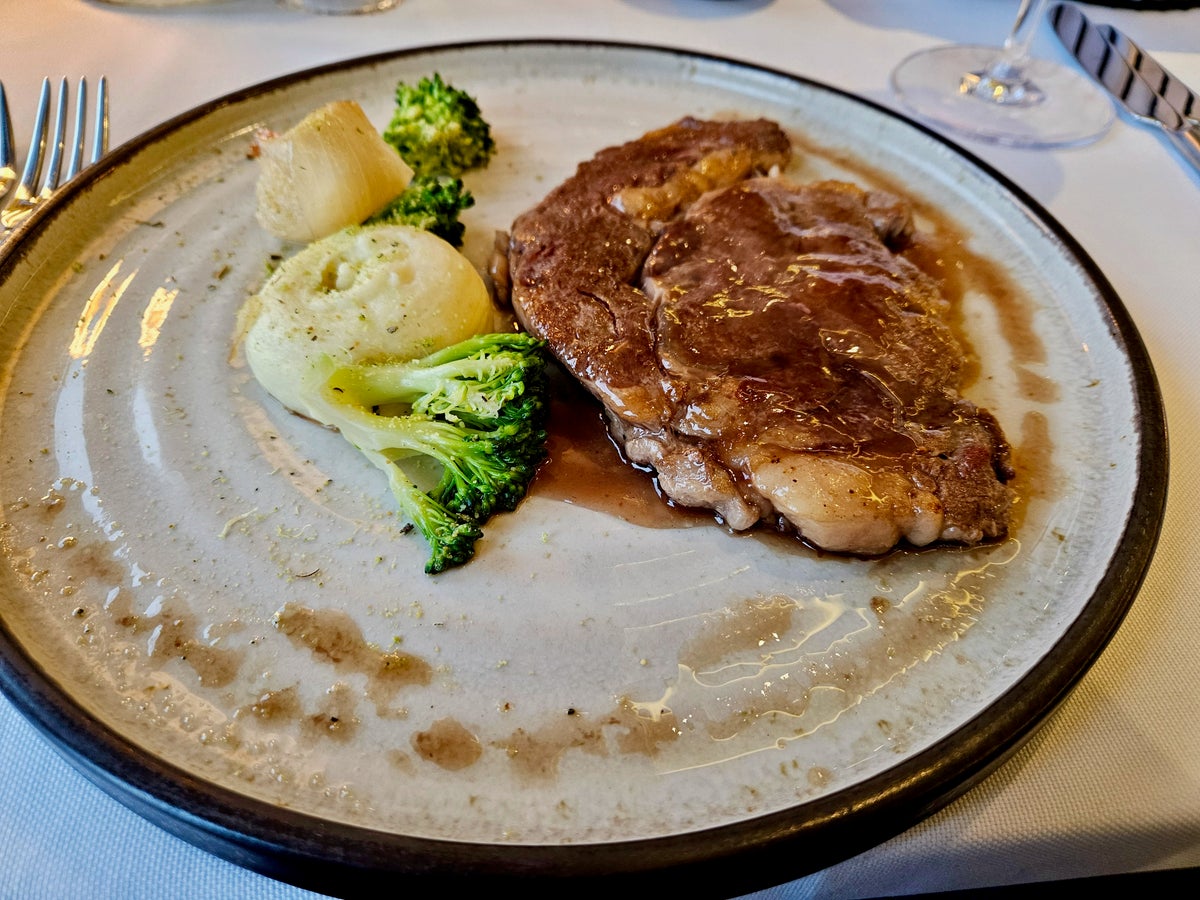 Antarctica cruise food steak