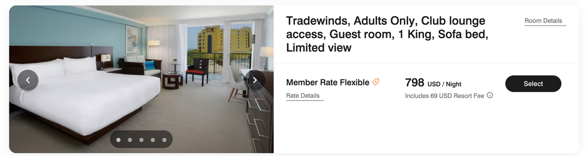 Aruba Marriott Resort Tradewinds access room