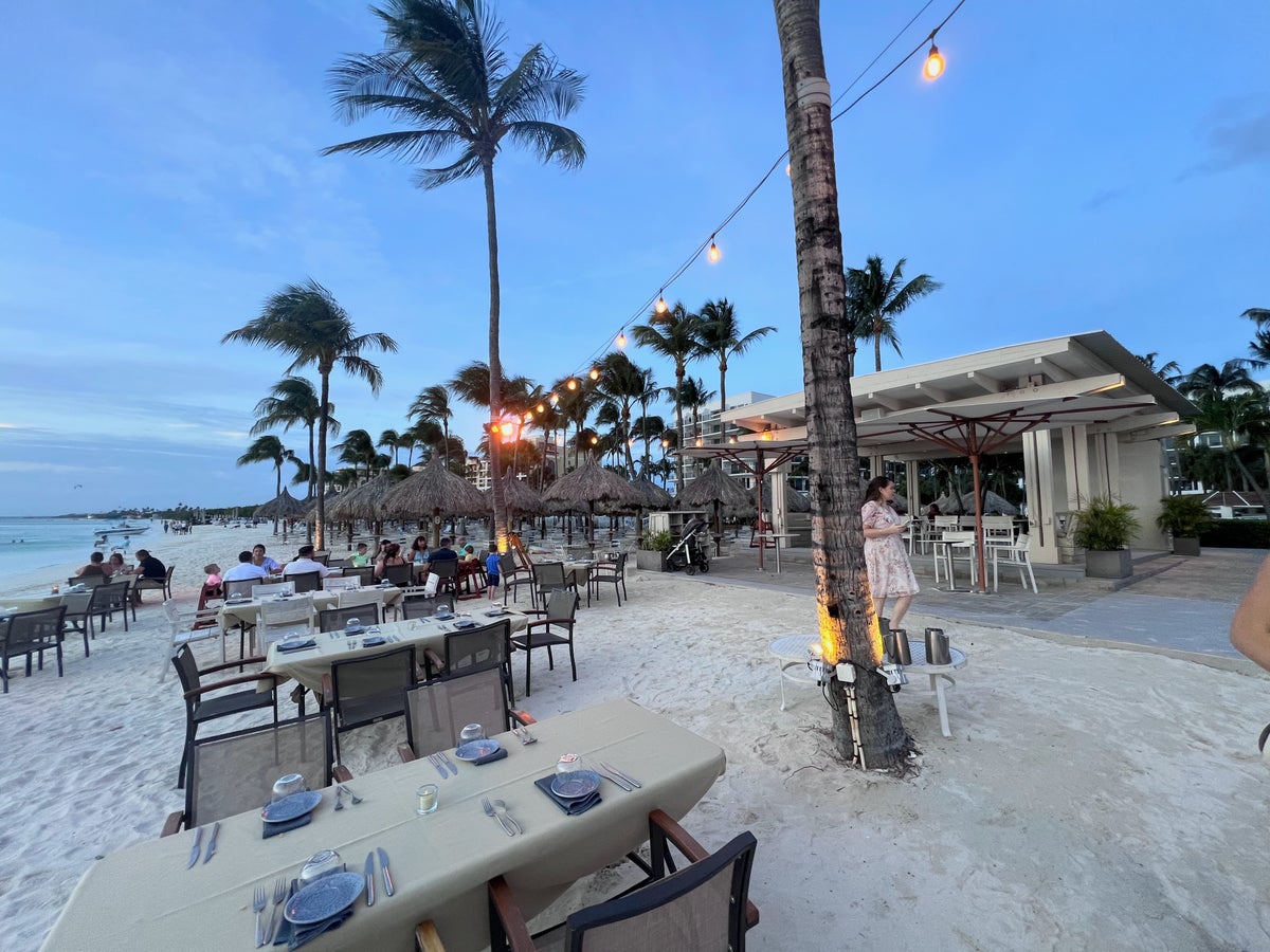 Atardi beachfront restaurant at Aruba Marriott Resort