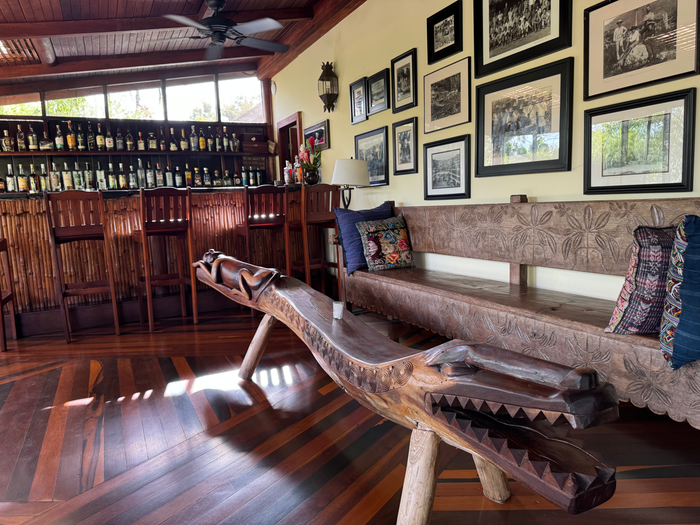 Blancaneaux Lodge Belize Mr Mrs Smith Jaguar Bar decor Blancaneaux Lodge Belize Mr Mrs Smith Jaguar Bar decor