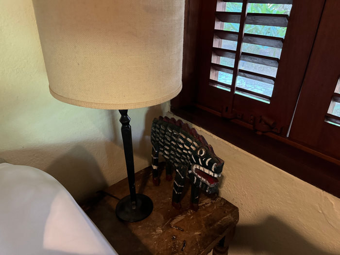 Blancaneaux Lodge Belize Mr Mrs Smith left side night stand Blancaneaux Lodge Belize Mr Mrs Smith left side night stand