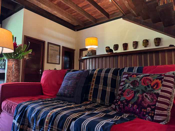 Blancaneaux Lodge Belize Mr Mrs Smith reception seating Blancaneaux Lodge Belize Mr Mrs Smith reception seating