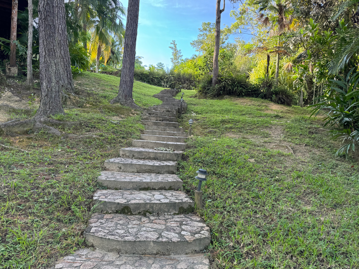 Blancaneaux Lodge Belize Mr Mrs Smith steps to some cabanas