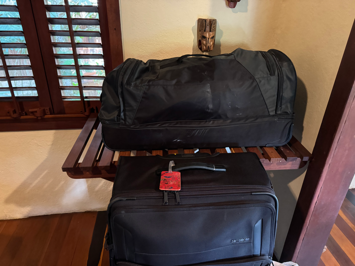 Blancaneaux Lodge Belize Mr Mrs Smith suitcase rack Blancaneaux Lodge Belize Mr Mrs Smith suitcase rack