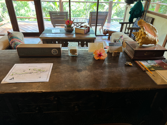 Blancaneaux Lodge Belize Mr Mrs Smith table in cabana Blancaneaux Lodge Belize Mr Mrs Smith table in cabana